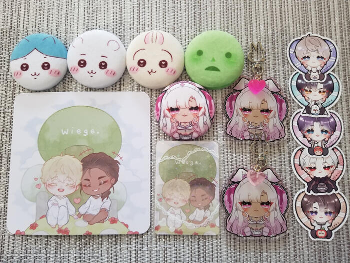 Plush Buttons, Acrylic Keychains, Prints Plush Buttons, Acrylic Keychains, Prints